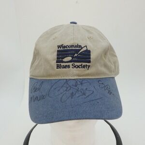 Wisconsin Blues Society Baseball Cap Autographed by Rickie Maya Signed